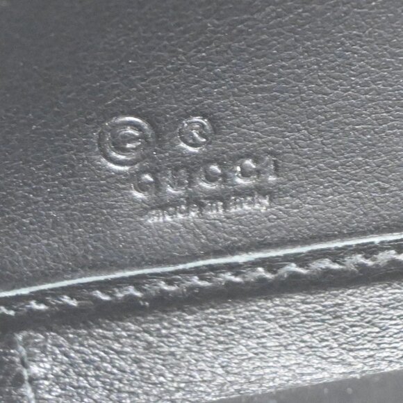 GUCCI Logo Guccissima GG Pattern Long Zipper Wallet Leather Black - Picture 11 of 12